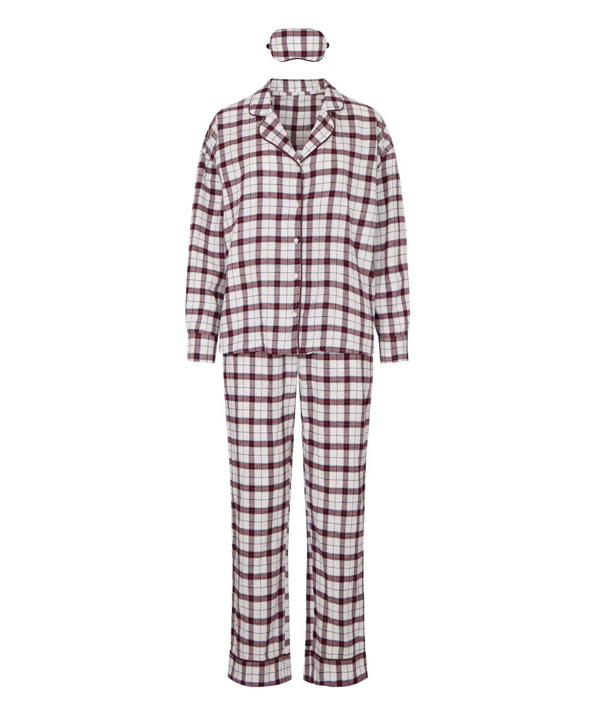 Hunkemoller Gardenia Women Pyjama Set with Eyemask SKU: 306211_Gardenia Image 05