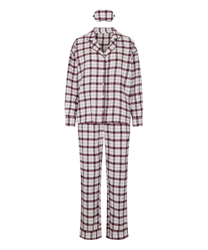 Hunkemoller Gardenia Women Pyjama Set with Eyemask SKU: 306211_Gardenia Image 05