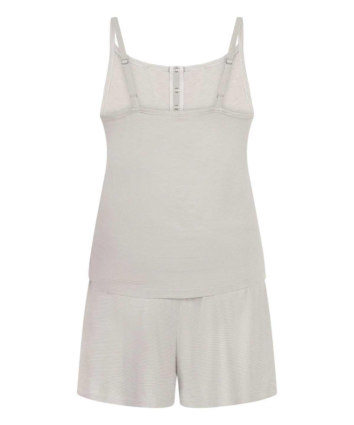 Hunkemoller Vapor Blue Women Pyjama Set Striped Henley SKU: 306214_Vapor Blue Image 06
