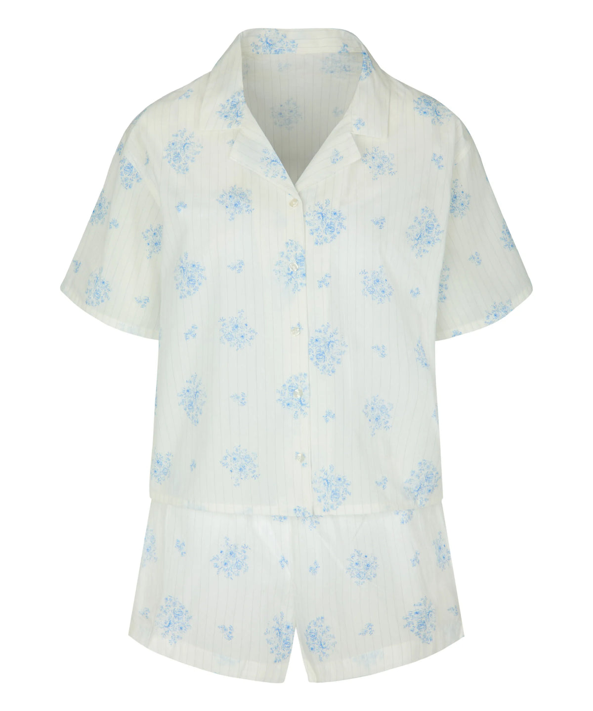Hunkemoller Gardenia Women Pyjama Set Woven Print SKU: 306216_Gardenia Image 04