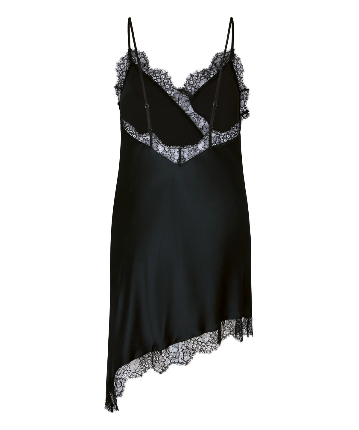 Hunkemoller Caviar Women Slipdress Asymmetric SKU: 306218_Caviar Image 05