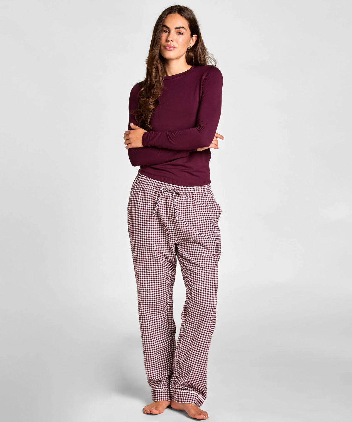 Hunkemoller Fig Women Pyjamaset Twill SKU: 306230_Fig Image 01