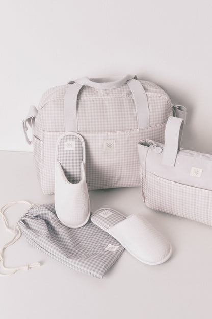 Women Secret_Large Dark Grey Gingham Check &quot;Maternity&quot; Handbag_3062334_43_03