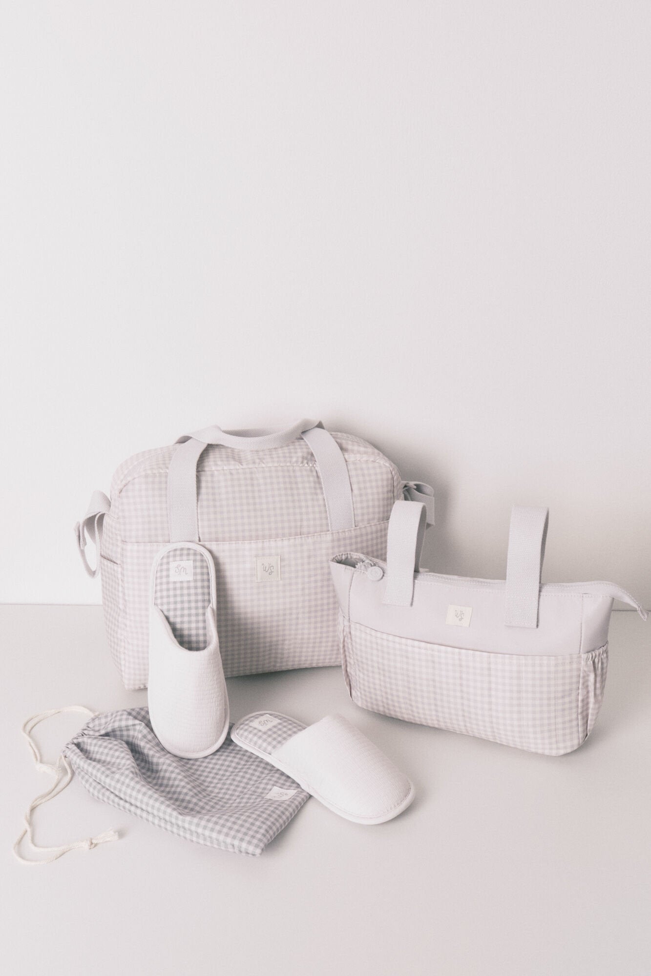 Women Secret_Large Dark Grey Gingham Check &quot;Maternity&quot; Handbag_3062334_43_06