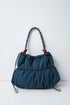Women Secret Dark Blue Women Blue Multicoloured Handle Ruched Handbag SKU: 3064307_11 Image 01