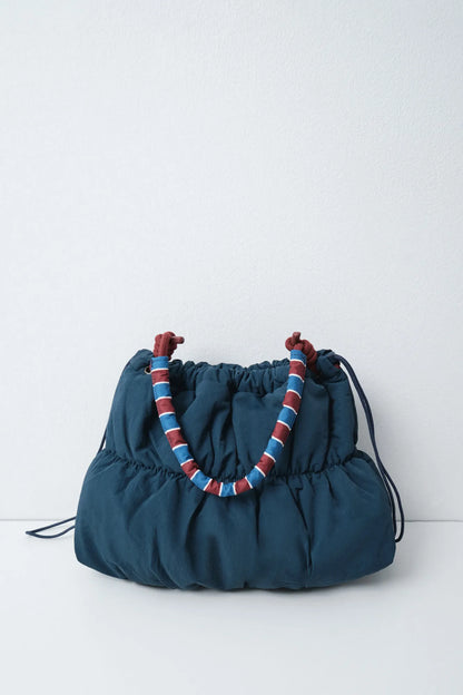 Women Secret Dark Blue Women Blue Multicoloured Handle Ruched Handbag SKU: 3064307_11 Image 02