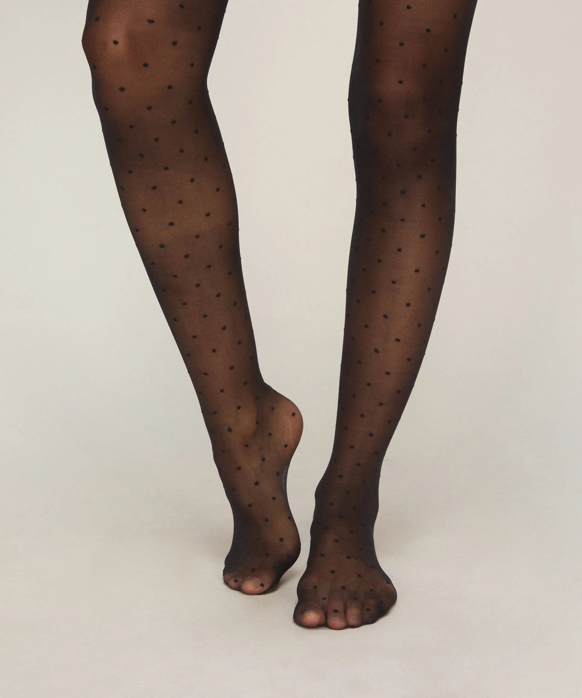 Hunkemoller Black Women Stay Up 15 Denier Dots SKU: 306915_Black Image 06