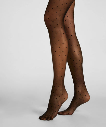 Hunkemoller Black Women Stay Up Dots SKU: 306962_Black Image 03