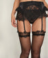 Hunkemoller Caviar Women Stay Up 15 Denier Lace Top Sylvia SKU: 307290_Caviar Image 01
