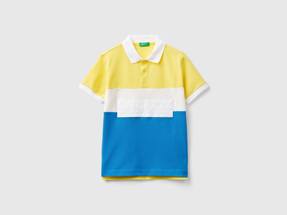 Color Block Polo Shirt In Organic Cotton_3088C301G_00D_01
