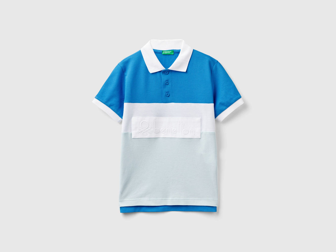 Color Block Polo Shirt In Organic Cotton_3088C301G_0M8_01
