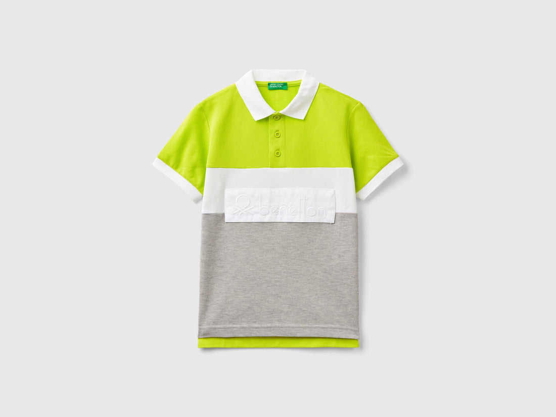 Color Block Polo Shirt In Organic Cotton_3088C301G_2C7_01