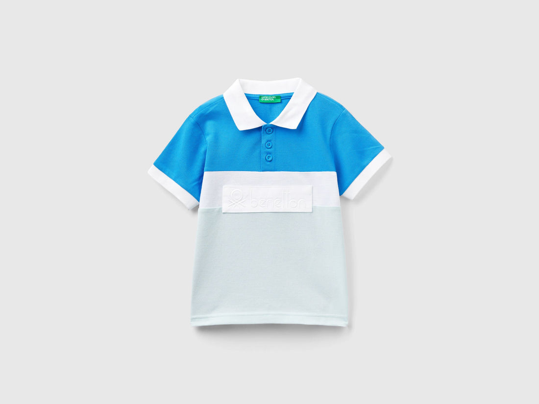 Color Block Polo Shirt In Organic Cotton_3088G300N_0M8_01