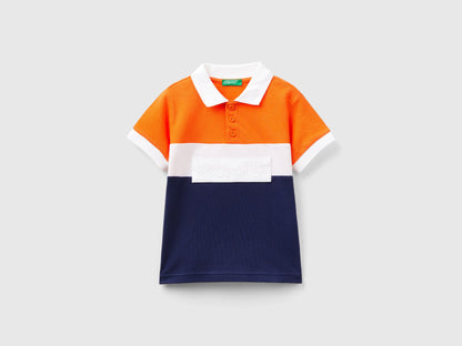 Color Block Polo Shirt In Organic Cotton_3088G300N_29E_01