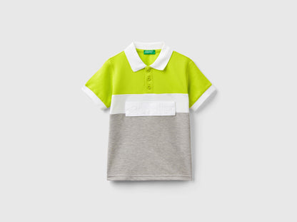 Color Block Polo Shirt In Organic Cotton_3088G300N_2C7_01