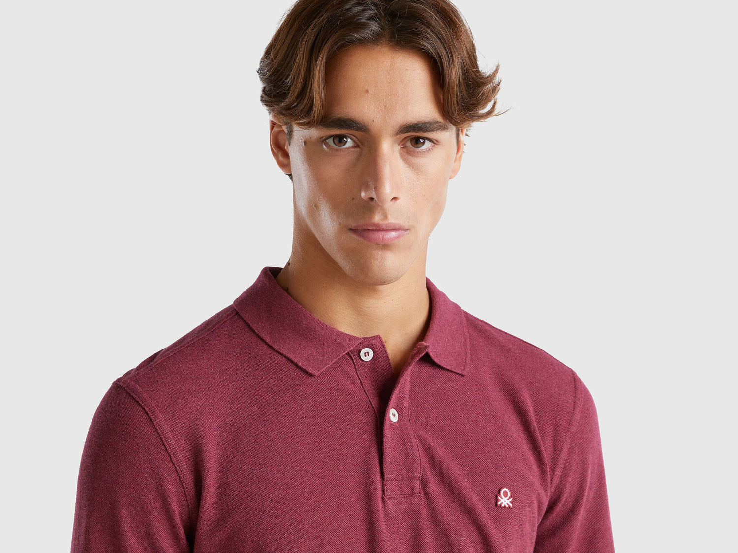 Melange Polo Shirt In Organic Cotton_3088U3025_75L_03