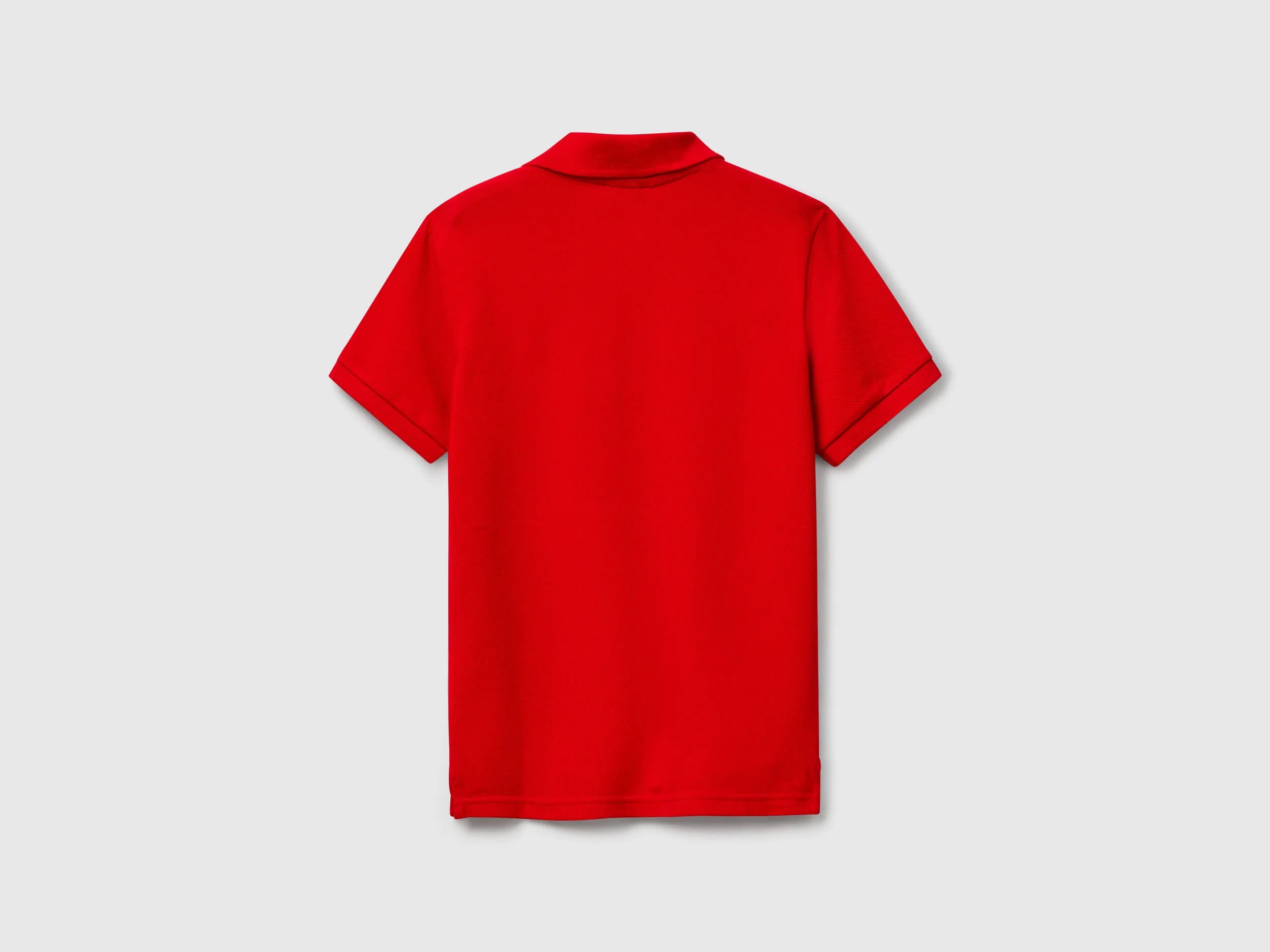 Benetton Red Boys Slim Fit Polo in Pure Cotton SKU: 3089C300Q_015 Image 02