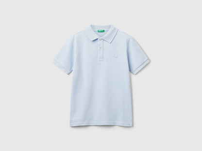 Benetton Sky Blue Boys Slim Fit Polo in Pure Cotton SKU: 3089C300Q_081 Image 01