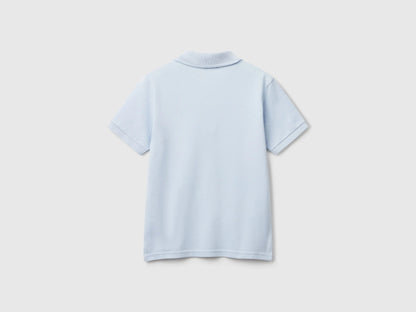 Benetton Sky Blue Boys Slim Fit Polo in Pure Cotton SKU: 3089C300Q_081 Image 02