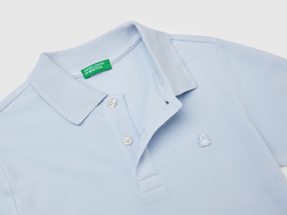 Benetton Sky Blue Boys Slim Fit Polo in Pure Cotton SKU: 3089C300Q_081 Image 03