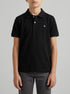 Benetton Black Boys Slim Fit Polo in Pure Cotton SKU: 3089C300Q_100 Image 00