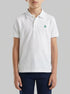 Benetton White Boys Slim Fit Polo in Pure Cotton SKU: 3089C300Q_101 Image 00