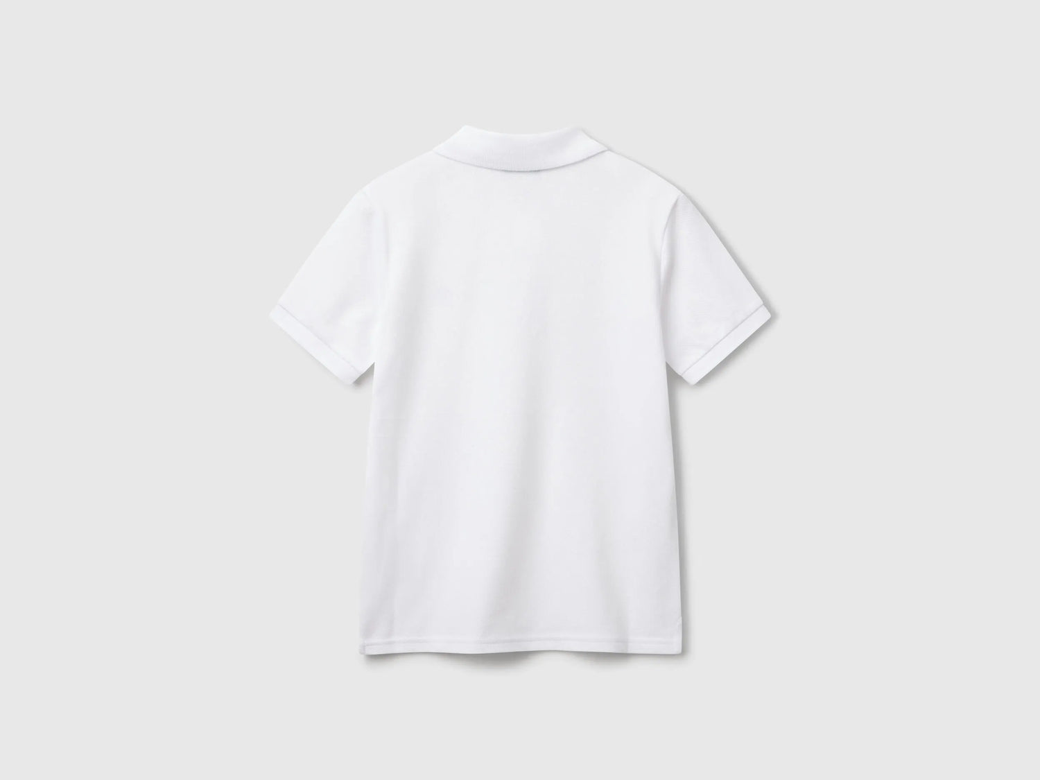 Benetton White Boys Slim Fit Polo in Pure Cotton SKU: 3089C300Q_101 Image 02
