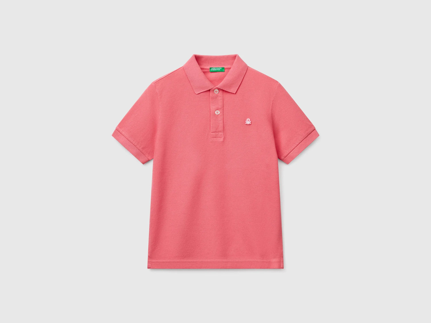 Benetton Salmon Boys Slim Fit Polo in Pure Cotton SKU: 3089C300Q_11F Image 01