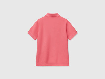 Benetton Salmon Boys Slim Fit Polo in Pure Cotton SKU: 3089C300Q_11F Image 02