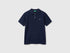 Benetton Dark Blue Boys Slim Fit Polo in Pure Cotton SKU: 3089C300Q_252 Image 01