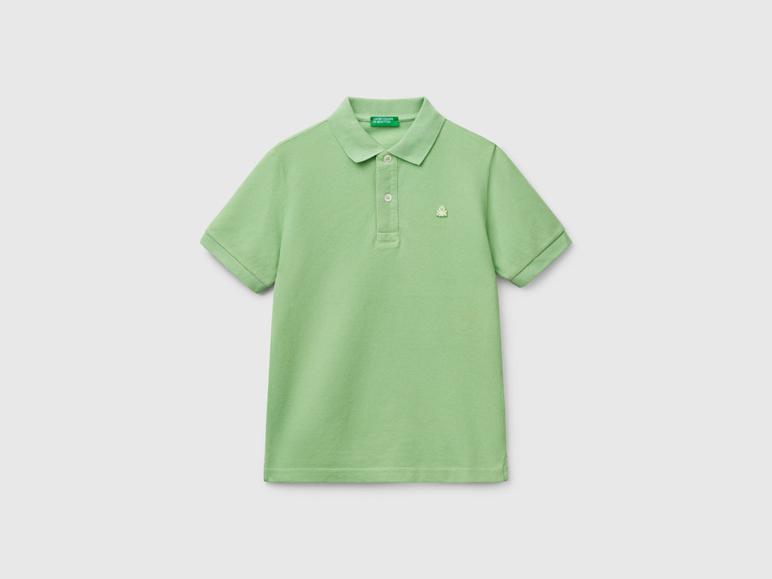 Benetton_Slim Fit Polo in Pure Cotton_3089C300Q_2P7_01