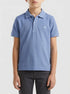 Benetton Light Blue Boys Short-Sleeved Polo in Pure Cotton SKU: 3089G3008_05N Image 00