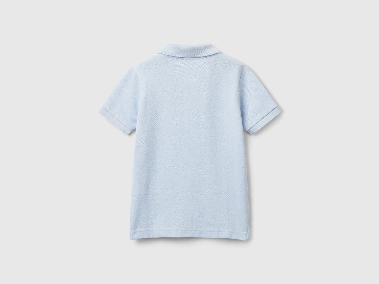 Benetton Sky Blue Boys Short Sleeve Polo in Pure Cotton SKU: 3089G3008_081 Image 02