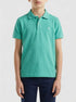 Benetton Aqua Boys Short-Sleeved Polo in Pure Cotton SKU: 3089G3008_08N Image 00