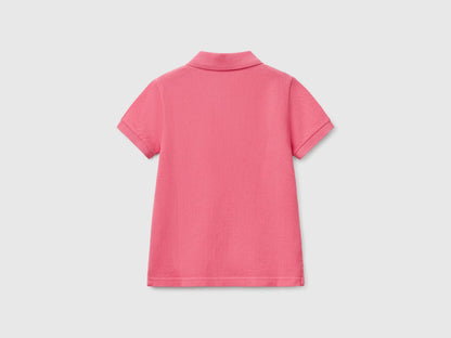 Benetton Salmon Boys Short Sleeve Polo in Pure Cotton SKU: 3089G3008_11F Image 02