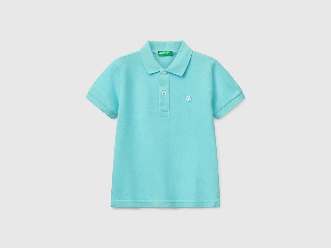Benetton_Short Sleeve Polo in Pure Cotton_3089G3008_18T_01