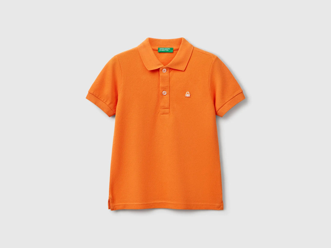 Benetton_Short Sleeve Polo in Pure Cotton_3089G3008_1L6_01