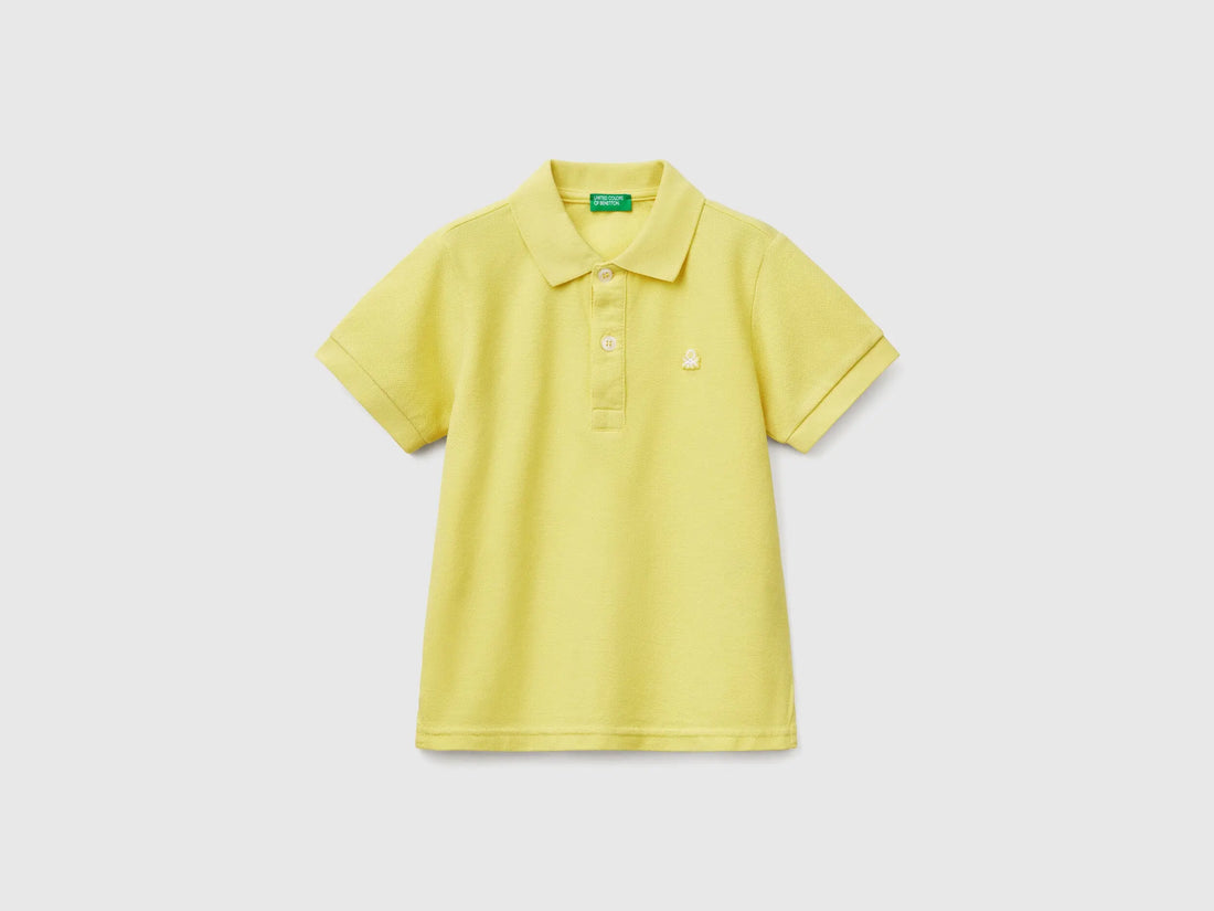 Benetton_Short Sleeve Polo in Pure Cotton_3089G3008_1T1_01