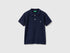 Benetton Dark Blue Boys Short Sleeve Polo in Pure Cotton SKU: 3089G3008_252 Image 01