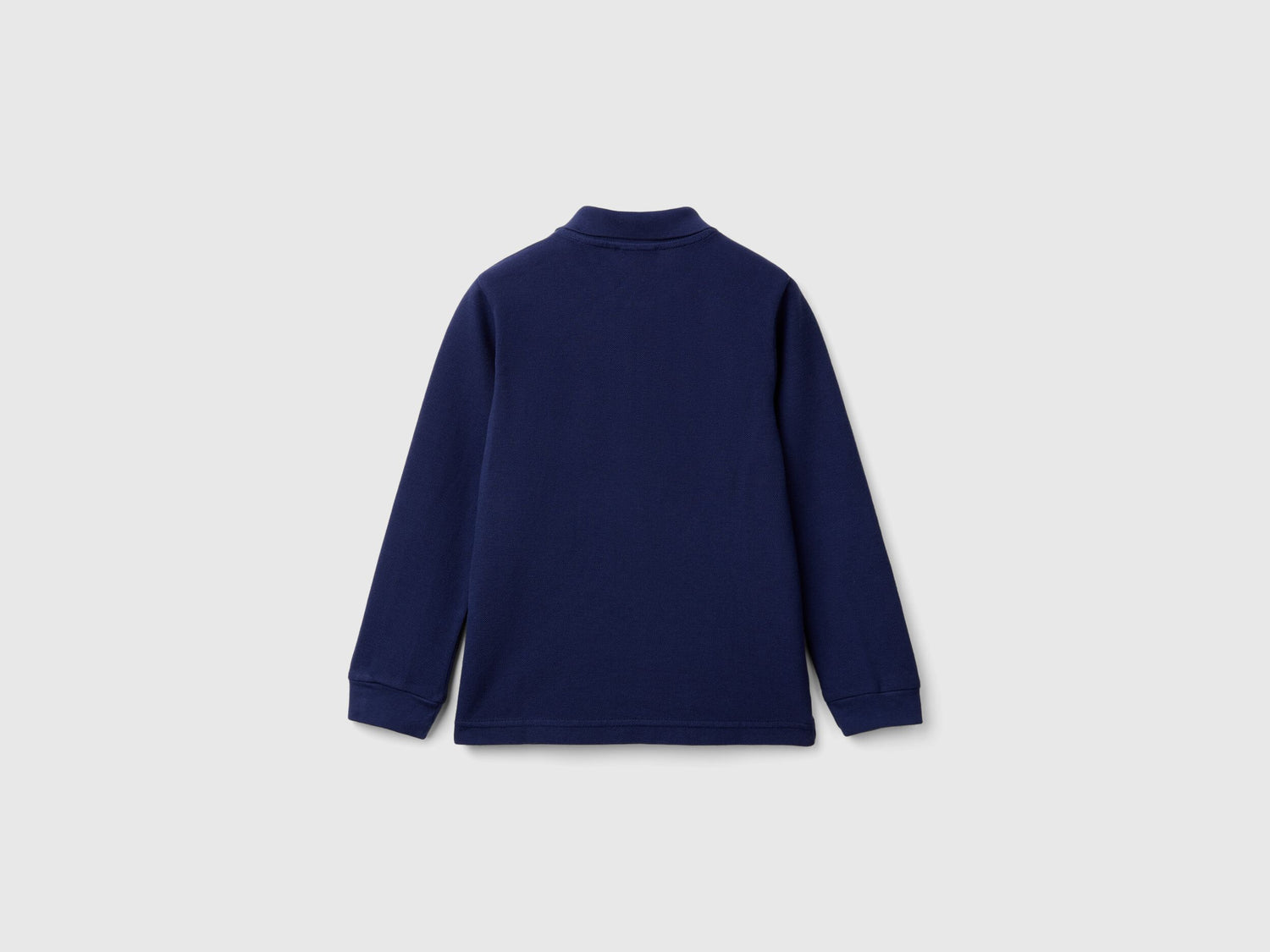 Benetton_Dark Blue_Long Sleeve Polo in Cotton_3089G3009_252_02