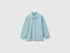 Benetton Air Force Blue Boys 100% Organic Cotton Long-Sleeved Polo Shirt SKU: 3089G3017_3E4 Image 01