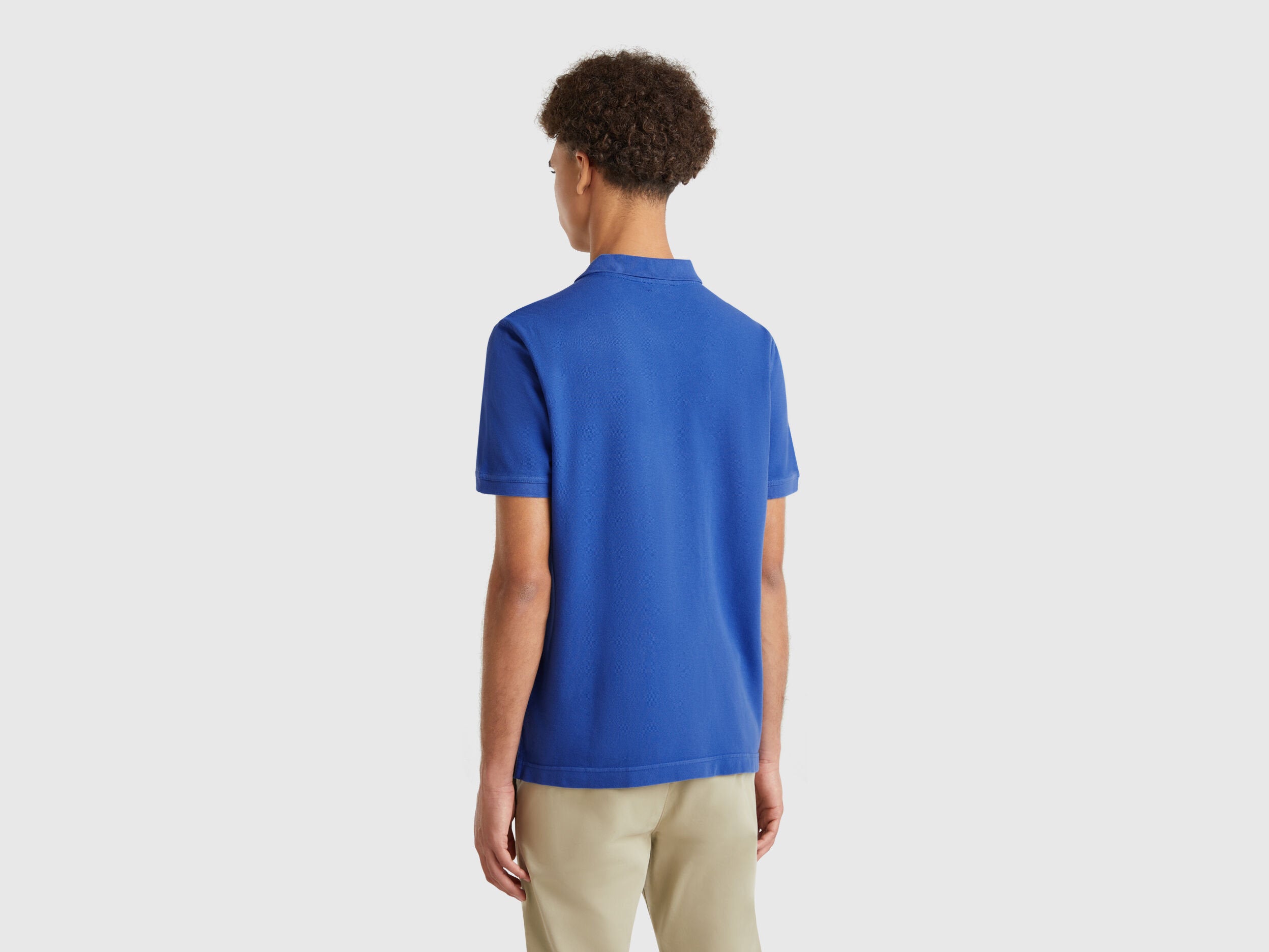 Benetton_Cornflower Blue Regular Fit Polo_3089J3179_14Q_02