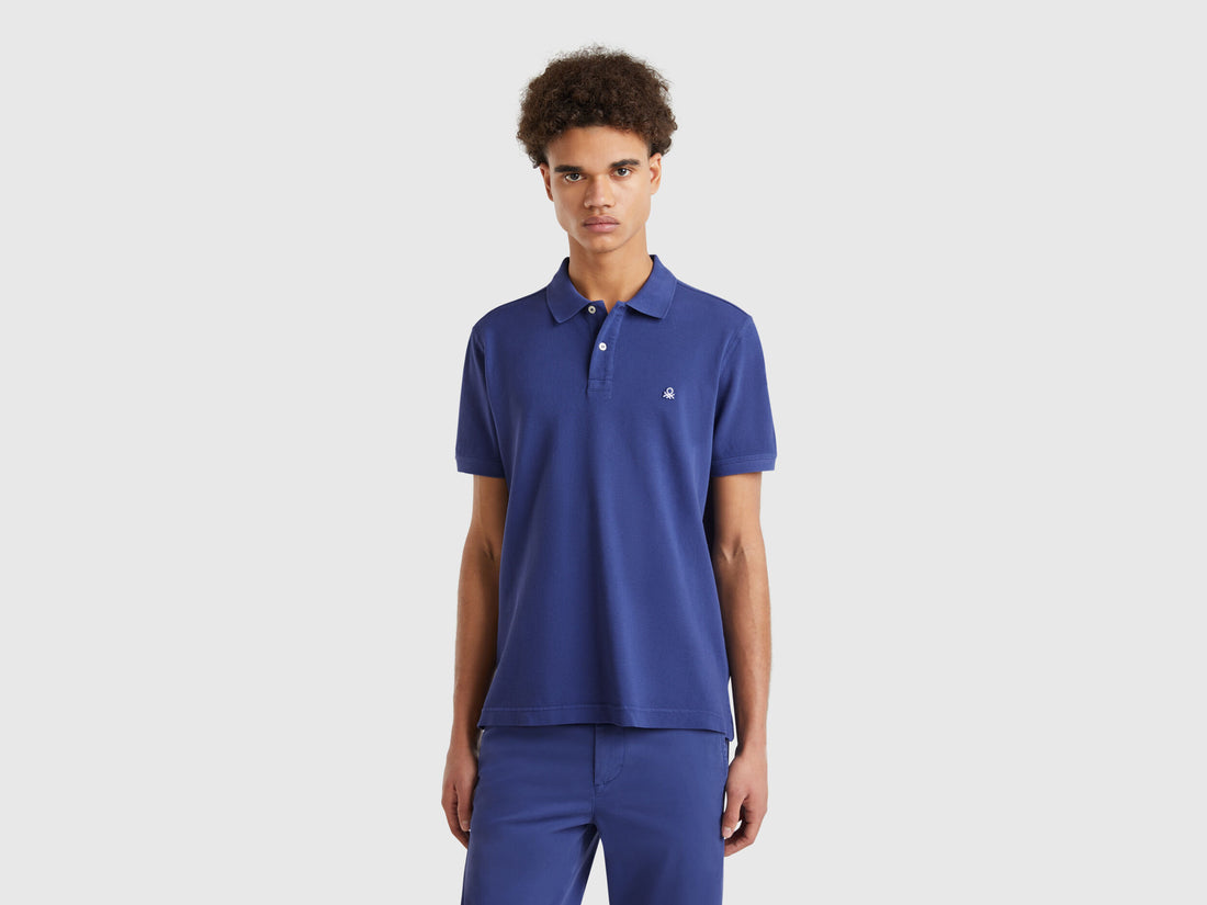 Benetton_Blue Regular Fit Polo_3089J3179_34H_01