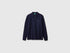 Benetton Dark Blue Men Long Sleeve Cotton Polo SKU: 3089J3204_016 Image 01