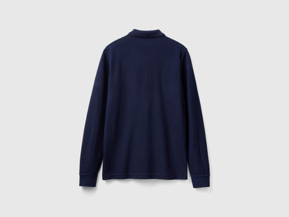 Benetton_Dark Blue_Long Sleeve Cotton Polo_3089J3204_016_05