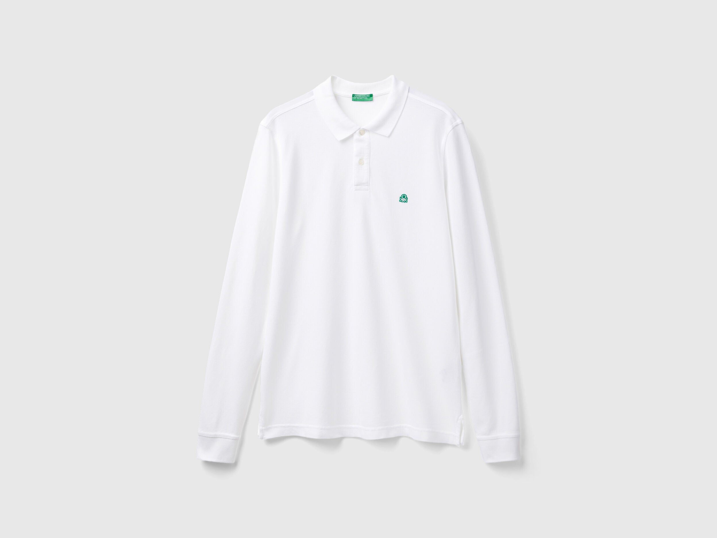 Benetton_White_Long Sleeve Cotton Polo_3089J3204_101_04