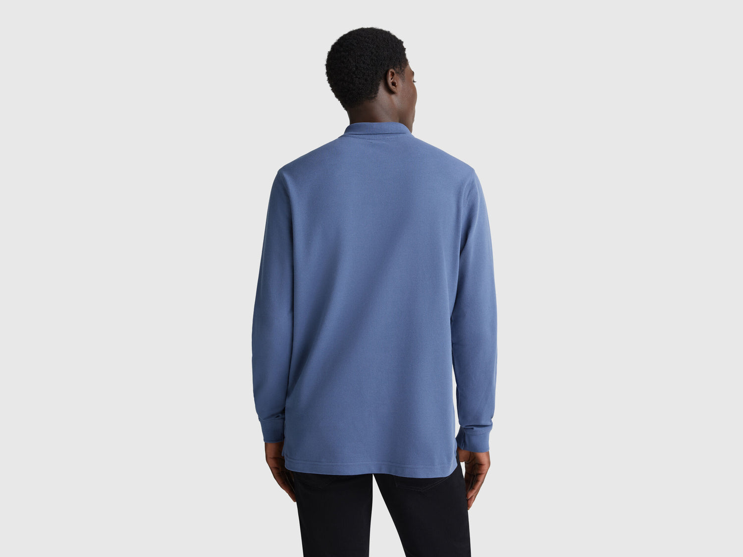 Benetton_Air Force Blue_Long Sleeve Cotton Polo _3089J3204_35W_02