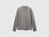 Benetton Light Gray Men Long Sleeve Cotton Polo SKU: 3089J3204_501 Image 01
