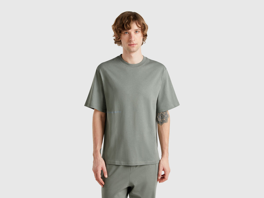 Benetton_T-Shirt with Logo Print_30964M01W_26Y_01