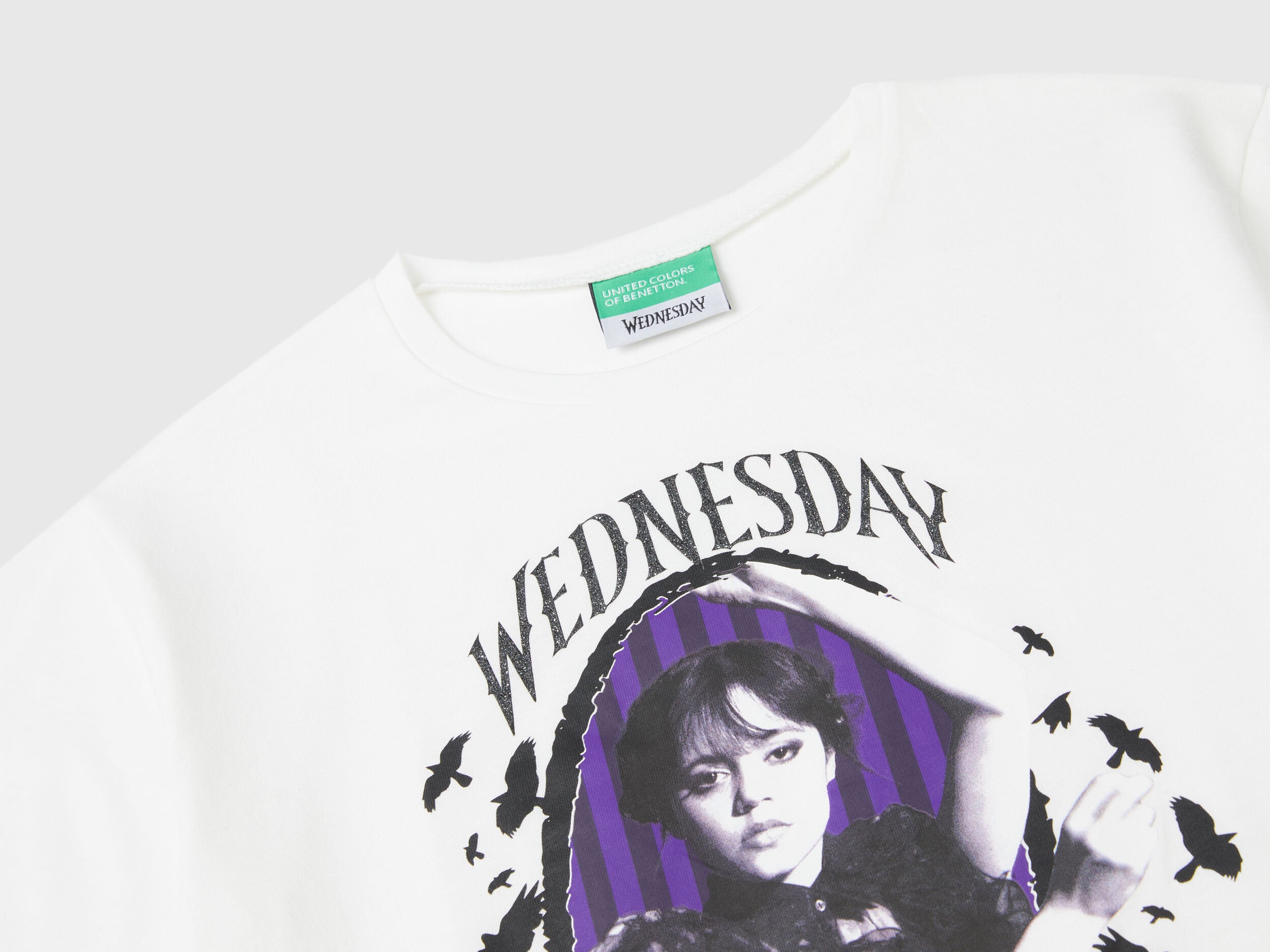 White Wednesday Addams T-Shirt_3096C10MF_074_03